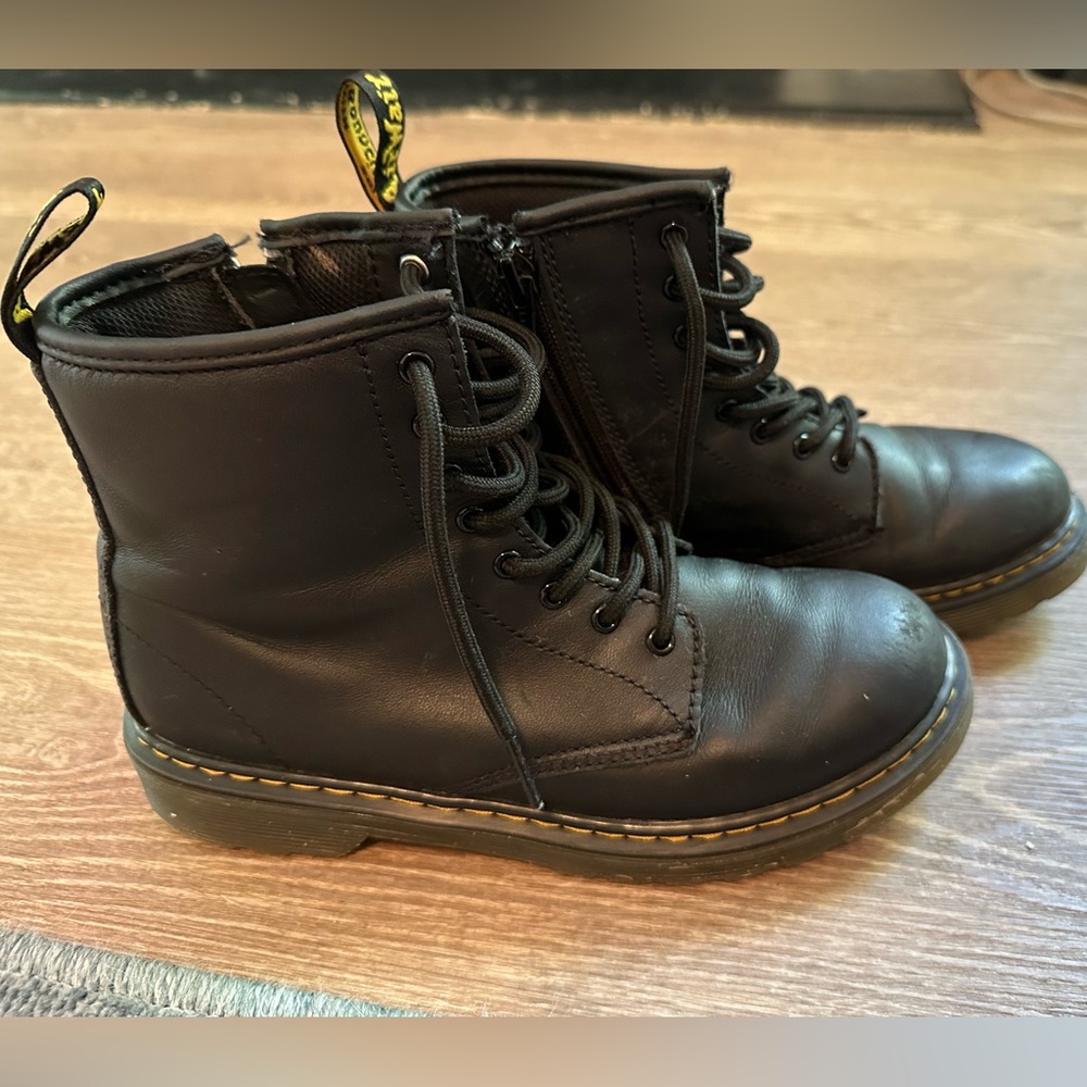 Black Dr. Martens. Kids size 4